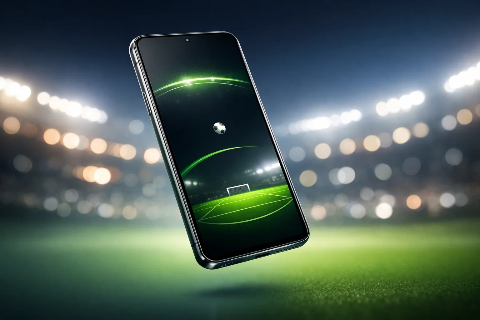 Smartphone moderno con interfaccia di scommesse sportive