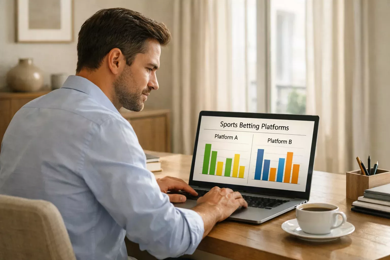 Confronto tra diverse piattaforme di scommesse sportive su laptop